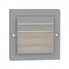 Φωτιστικό Επίτοιχο LED 6W 230V 4000K Λευκό Φως Ημέρας Polycarbonate Γκρι IP65 96GRFLED304/6GR